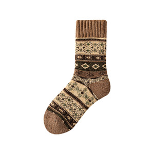 Women's Thick <b>Wool</b> <b>Socks</b> Mid-Calf Geometric Pattern Warm Thermo Home Sleep <b>Socks</b> - Product Image 5
