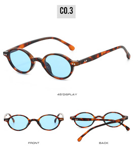Óculos de Sol Redondos Pequenos <span class=keywords><strong>2026</strong></span> Nova Moda com Armação em Policarbonato UV400 XY6239 OEM ODM Óculos Modernos para Streetwear - Product Image 3