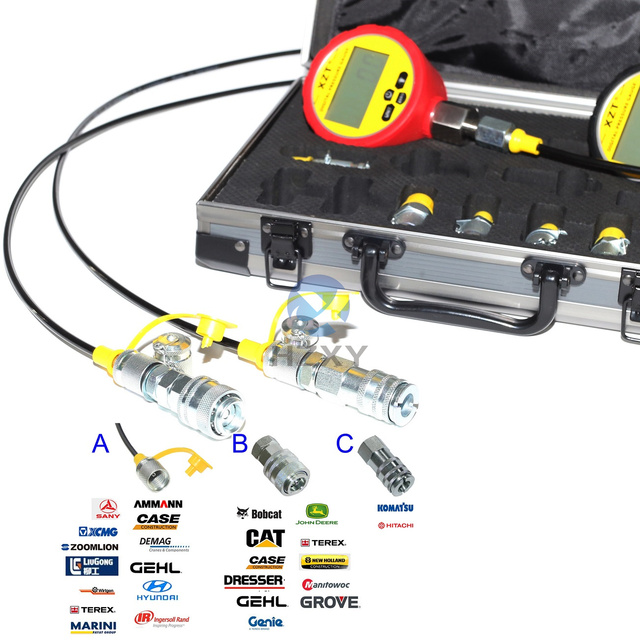 Digital Pressure Gauge Test Kit XZTK-70M Construction Machinery Hydraulic test Tools