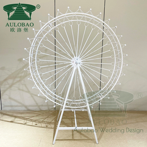 Soporte de exhibición de vino de metal moderno plateado/dorado con logotipo personalizado para decoraciones de bodas y eventos - Product Image 3