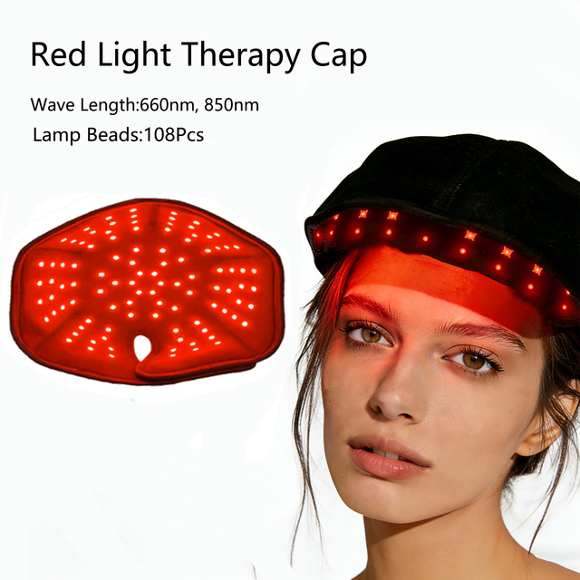 High Quality 660nm 850nm Treatment Led Red Infrared Light Therapy Hat Red Light Cap for Hair