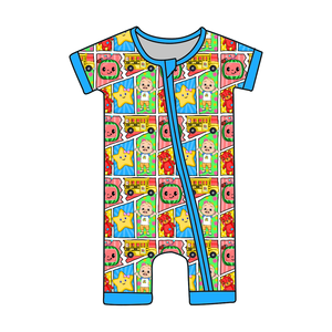 Eğlenceli 'Fart Ha-Ha' karikatür baskı uzun kollu fermuar tulum bebekler 0-6 ay bahar rahat giyim bambu elyaf Unisex - Product Image 2