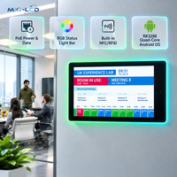 RK3288 2+16GB 1280x800 IPS 10.1 Inch Layar Sentuh Tablet Android POE untuk Dinding dengan NFC untuk Ruang Rapat