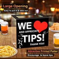 Acryl spitzen glas für Barkeeper, Musiker und Fahrer-6x4x5 Zoll Gelds ammel box für Restaurants und Bars
