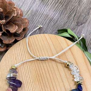 Bracelet en pierre naturelle avec perles de verre colorées – Sagesse et vision claire – Potentiel de marketing viral exclusif – Conception personnalisée - Product Image 5