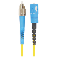 1m (3ft) Fiber Patch Cable 1 Fiber FC UPC Simplex to SC UPC Simplex Single Mode (OS2) Riser (OFNR) 2.0mm Tight-Buffered Yellow