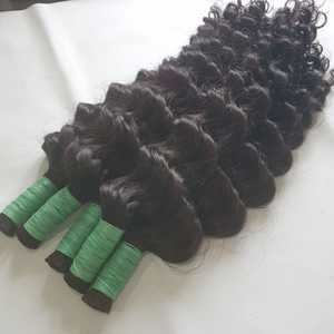 Venta al por mayor de calidad superior 100% Virgen indio Remy extensiones de cabello Fahma cutícula alineada de onda profunda de cabello humano - Product Image 2