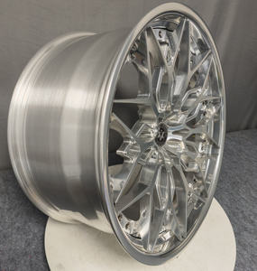 Viaol Nouveau 2 pièces 16 pouces/18 pouces/20 pouces jantes en alliage à plat profond poli brossé 5x114.3 5x120 4x100 5x108 6x139.7 pour A6 C7 <span class=keywords><strong>C8</strong></span> - Product Image 4