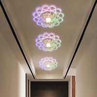 Plafonniers Créatifs Lampes d'Allée Design Décoratif Fleurs de Salon Luminaires Acryliques Modernes Lumière d'Entrée de Couloir pour la Maison