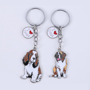 Llavero Personalizable de San Bernardo Yorkshire, Colgante en Forma de Corazón, Decoración para Bolsa con Huella de Pata, Lindo Llavero Metálico para Mascotas - Product Image 5