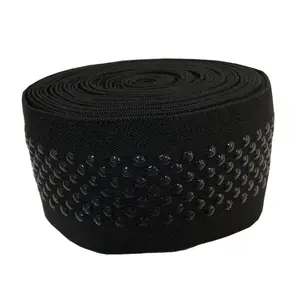38Mm Rubber Dots Elastische Tape Nylon Siliconen Backed Elastische Linten Anti Slip Elastische Band Voor Ondergoed