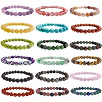 6/8mm Natürlicher Dalmatiner-Jaspis & Zitronen-Jade Kristallperlen-Armband - Unisex Jubiläumsgeschenk Großhandel
