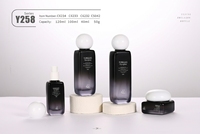 Flacon pompe cosmétique pour sérum, pot de crème visage, emballage de soin de la peau avec bouchon boule blanc unique, 50g 40ml 100ml 120ml