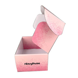 Ağır <span class=keywords><strong>3</strong></span> katmanlı 12x12x12 degrade pembe gül altın Logo Uv baskı ile posta gönderim kutusu - Product Image 3