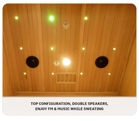 Sauna traditionnel en bois pour 2 personnes, sauna humide pour le corps, sauna intérieur pour la maison