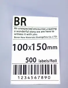 Nhiệt không thấm nước nhãn BR vận chuyển nhãn máy in dán nhiệt nhạy cảm dính vận đơn nhãn dán cuộn giấy bao bì nhãn