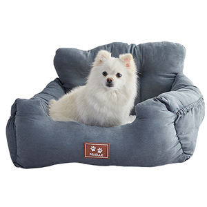 Siège auto rehausseur double usage pour animaux de compagnie en coton et velours avec imprimé animal pour chats, utilisation à domicile - Product Image 3