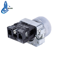 Interruptor de botón pulsador de encendido LAY5-BP31 IP65 10A 220V momentáneo con reinicio automático, cabezal redondo plano pequeño de 22mm y cubierta protectora