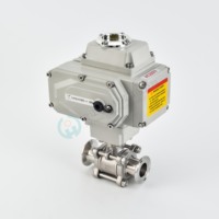 HAOYE Vanne à boisseau sphérique électrique Q981F-16P en acier inoxydable 304 à raccord rapide à ouverture rapide Réglage du type de commutateur OEM