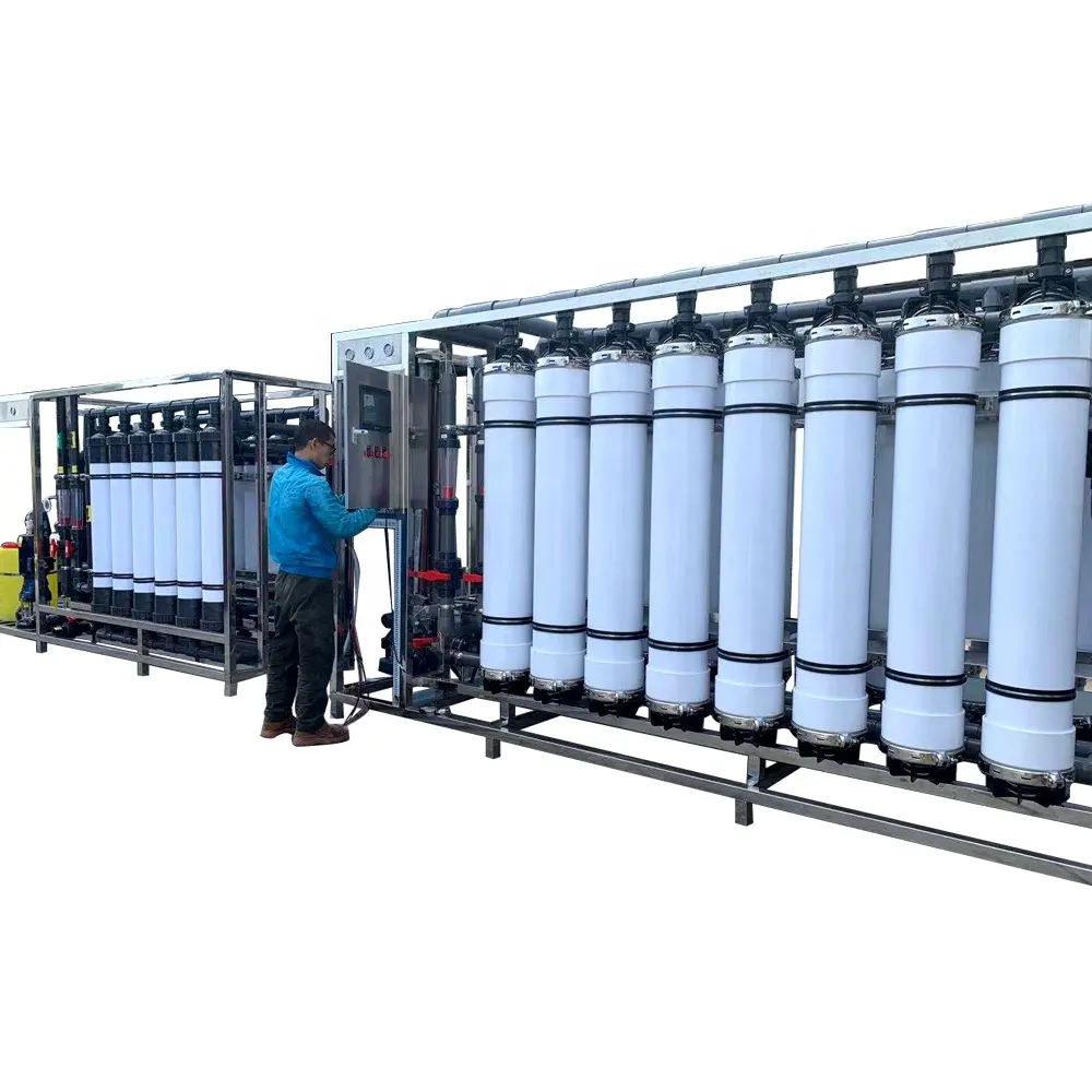 Máquina de purificación de agua de mar, tratamiento de aguas en contenedor, sistema de ultrafiltración para acuicultura, 30m, 3/h