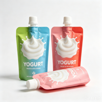 Op maat gemaakte gravure bedrukte logo's, vochtbestendig, milieuvriendelijk gelamineerd materiaal, geschikt voor babyvoeding, melk, yoghurt, wodka, sap en bier.