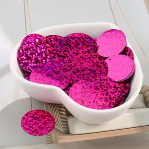 PET single hole holographic spangle sequins for crafts sequin shirt dress
