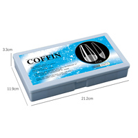 500 pièces en boîte ABS autocollants pour ongles Ballet de style français sans coupe faux ongles presse personnalisée sur le nom du produit ensemble