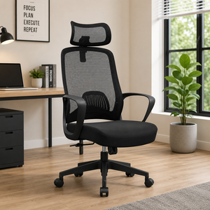 Modern Executive Mesh Office Chair with Adjustable Height Ergonomic Comfort Steel Frame for Conference Rooms and Workstations - Product Image 1