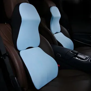 Memory Foam Car Headrest Pillow Set Neck And Back Cushion For Car