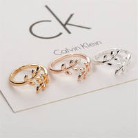 Bague ouverte ajustable NYY en forme de branche d'olivier avec feuilles, bijou pour les doigts, pour femmes et filles, cadeaux de mariage et de Noël, bagues tendance