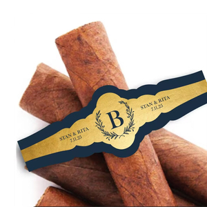 Tùy chỉnh <span class=keywords><strong>in</strong></span> ấn cá nhân không keo giấy Cigar ban nhạc vòng nhãn dập nóng lá vàng dập nổi Cigar ban nhạc - Product Image 6