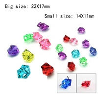 Bijoux de pierres précieuses en plastique multicolore Cristaux de roche acryliques Trésor Diamants Artisanat de cristal