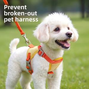 छोटे कुत्तों और बिल्लियों के लिए फैशनेबल बटन बंद पालतू जानवरों का दोहन विरोधी भागने वाले लीश के साथ बनियान शैली - Product Image 1