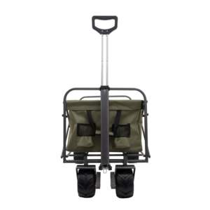 DB Foldable <b>Camping</b> Cart With Big Wheels Green Metal Outdoor Utility <b>Trolley</b> For Shopping And Beach Use - Product Image 6