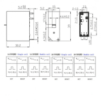 Relais de verrouillage 50A 250VAC 1C 1A à 6 broches avec bornes PCB et contacts en alliage Ag pour la domotique et le contrôle des systèmes électriques