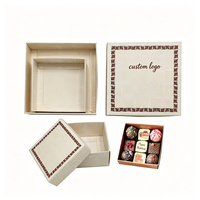 Boîtes cadeaux de luxe pour chocolats, boîtes en carton rigide avec couvercle et base, emballage en papier pour desserts, boîte d'emballage pour truffes