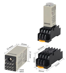 New S 4 Trên 4 Off Relay Hẹn Giờ Thời Gian + Cơ Sở 3A 14Pin Dc24V Ac36V Ac220 Ac380V H3y 4 H3Y-4 Thời Gian Chậm Trễ Tiếp Sức - Product Image 3