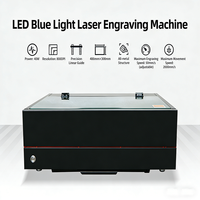 Mesin Pengukir Laser LED Biru Profesional, Printer Laser untuk Industri Kulit, Elektronik, dan Periklanan - Tipe Meja, Mudah Dioperasikan