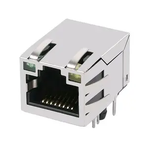 Single Port 10/100 Base-T With LED A63-112-231P138 Ethernet Connector RJ45