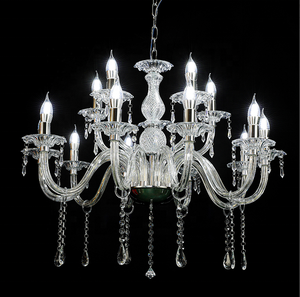 Nouveau style 10 + 5 lustre en cristal acrylique clair décoration de mariage fête Hall mise en page atmosphère suspendus plafonniers suspendus - Product Image 1