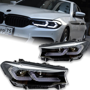 ไฟหน้ารถสำหรับ BMW G30 17-21 Matrix DRL สำหรับ530i 525i 540i 535i ไฟหน้า LED สีขาวอุ่นสภาพใหม่ - Product Image 1
