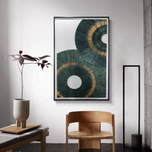 Wholesale Customized Digital Printed Modern Home Wall Art Decor Abstract Green <b>Canvas</b> Still Life Crystal Porcelain Painting MJSP - Product Image 4