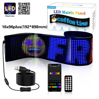 Panel de matriz LED Control de aplicación USB 5V Desplazamiento de patrón de texto Animación Pantalla LED flexible Pantalla de señal LED para tienda de ventanas de automóviles