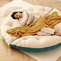 Coussin de sol rond épais, pouf de canapé moelleux, tapis de sol Tatami pour baie vitrée, salon, usage domestique