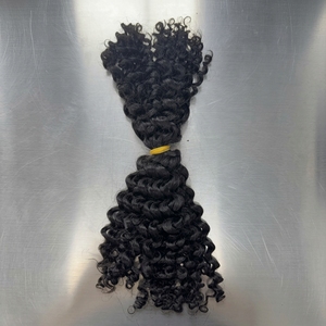 Cheveux humains en vrac FH Body Wave Kinky Curly pour micro-tresses, dreadlocks au crochet, tressage bohème, extensions 100% cheveux humains - Product Image 1