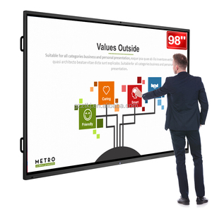 New Arrival 4k Anti-Glare 98 inch màn hình LCD 20 điểm hiển thị cảm ứng Panel Wall Mount tương tác bảng thông minh cho các trường học - Product Image 1