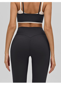 Conjunto Deportivo Transpirable para Mujer, Diseño de Contraste de Color, Ajustado, Sensación de Segunda Piel, <span class=keywords><strong>Ropa</strong></span> de Yoga, para Correr al Aire Libre, <span class=keywords><strong>Pilates</strong></span>, 2 Piezas - Product Image 5