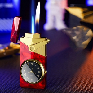 <span class=keywords><strong>Briquet</strong></span> <span class=keywords><strong>montre</strong></span> à quartz multifonctionnel, torche rechargeable à double flamme pour cigarettes - Product Image 1