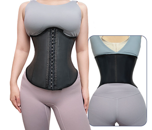 Ceinture de maintien de la taille personnalisée avec Fajas en latex désossées d'acier, ceinture avec sablier pour façonner le corps, corset, grande taille, pour femmes - Product Image 2