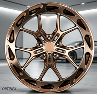 Jantes forgées concaves personnalisées en bronze à 5 branches, 16 17 18 19 20 21 22 pouces, 5x114.3 5x120 pour SUV BMW Prado Land Rover Defender